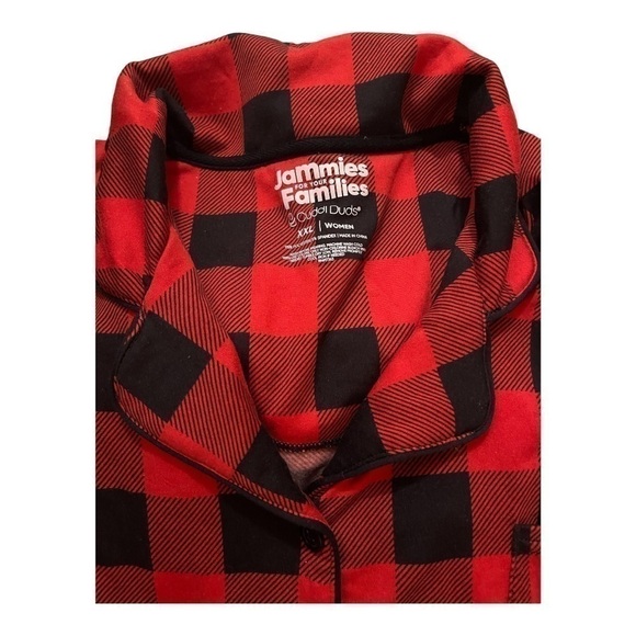 Cuddlduds JAMMIES FOR YOUR FAMILIES RED/BLACK CHECKED PJ SET SIZE XXL - Picture 4 of 4